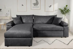 OTTO home Ecksofa »Cosy L-Form, B: 234 cm, Sitzaufbau im Sandwich-Federkern« 2 Zierkissen, Mega-Sofa, Cord oder Struktur weich, Kaltschaumauflage
