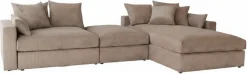 OTTO home Ecksofa »Cosy Lounge U-Form, Breite 351 cm« Mega-Sofa mit Cordstoff bezogen, mit Federkern & 5 Zierkissen
