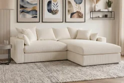 OTTO home Ecksofa »Cosy Lounge L-Form, Breite 268 cm« Mega-Sofa mit Cordstoff bezogen, mit Federkern & 5 Zierkissen