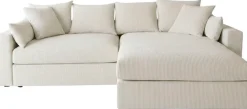 OTTO home Ecksofa »Cosy Lounge L-Form, Breite 268 cm« Mega-Sofa mit Cordstoff bezogen, mit Federkern & 5 Zierkissen