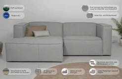 OTTO home Ecksofa »Dalby, L-Form,« extra tiefe Sitzfläche, mit Kedernaht, angenehmer Sitzkomfort