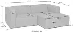 OTTO home Ecksofa »Dalby, L-Form,« extra tiefe Sitzfläche, mit Kedernaht, angenehmer Sitzkomfort
