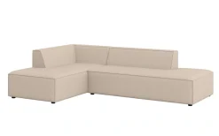OTTO home Ecksofa »Ecksofa Cavan mit Ottomane links oder rechts bestellbar« L-Form mit Wellenunterfederung, Maße B/T/H: 270/180/72 cm