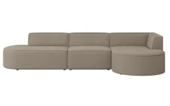 OTTO home Ecksofa »EIVIND Designer Sofa mit Ottomane rechts/links, B/T/H: 343/159/72 cm« L-Form mit Wellenunterfederung, auch in Feincord und Bouclé