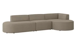OTTO home Ecksofa »EIVIND Designer Sofa mit Ottomane rechts/links, B/T/H: 343/159/72 cm« L-Form mit Wellenunterfederung, auch in Feincord und Bouclé