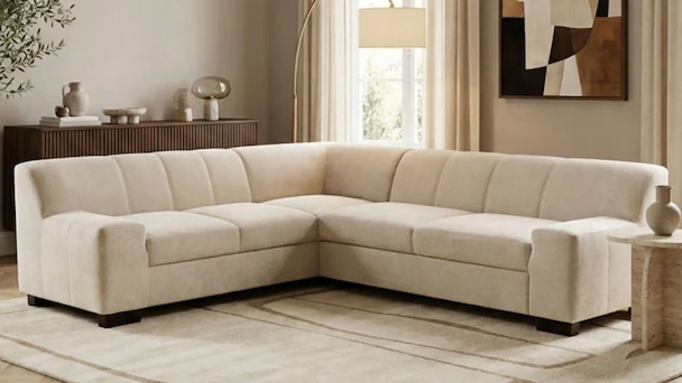 OTTO home Ecksofa »Faxxe 249 x 214 cm, auch mit Schlaffunktion« aus pflegeleichtem, weichem Bezugsstoff, L-Form