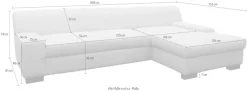 OTTO home Ecksofa »Faxxe 268 x 153 cm, auch mit Schlaffunktion« aus pflegeleichtem, weichem Bezugsstoff, L-Form