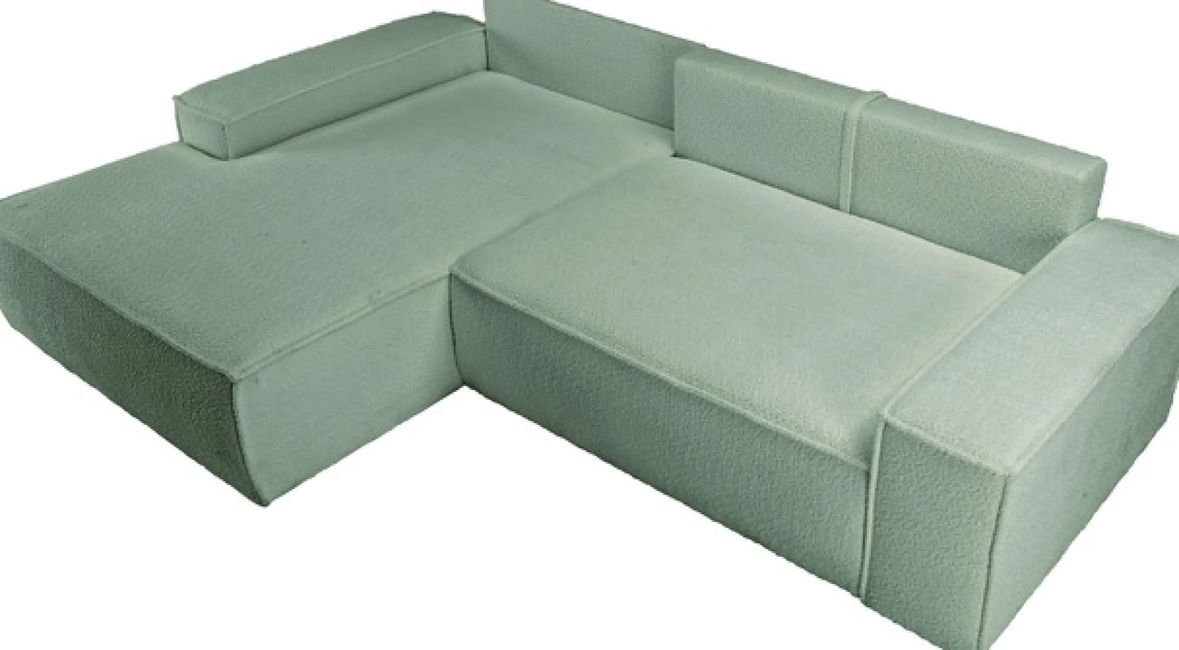 OTTO home Ecksofa »FINNLEY Bouclé, L-Form 257 cm, Schlafsofa« mit Bettkasten, in Bouclé, Struktur fein und Mega Cord