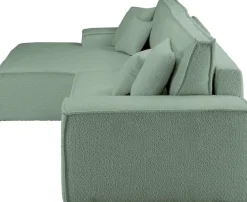 OTTO home Ecksofa »FINNLEY Bouclé, L-Form 257 cm, Schlafsofa« mit Bettkasten, in Bouclé, Struktur fein und Mega Cord