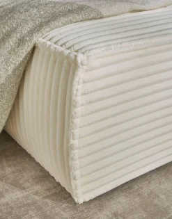 OTTO home Ecksofa »FINNLEY Cord, L-Form 257 cm, Schlafsofa« mit Bettkasten, in Bouclé, Struktur fein und Mega Cord