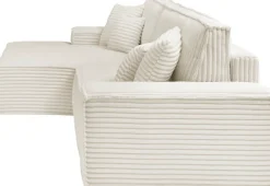 OTTO home Ecksofa »FINNLEY Cord, L-Form 257 cm, Schlafsofa« mit Bettkasten, in Bouclé, Struktur fein und Mega Cord