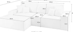OTTO home Ecksofa »FINNLEY Cord, L-Form 257 cm, Schlafsofa« mit Bettkasten, in Bouclé, Struktur fein und Mega Cord