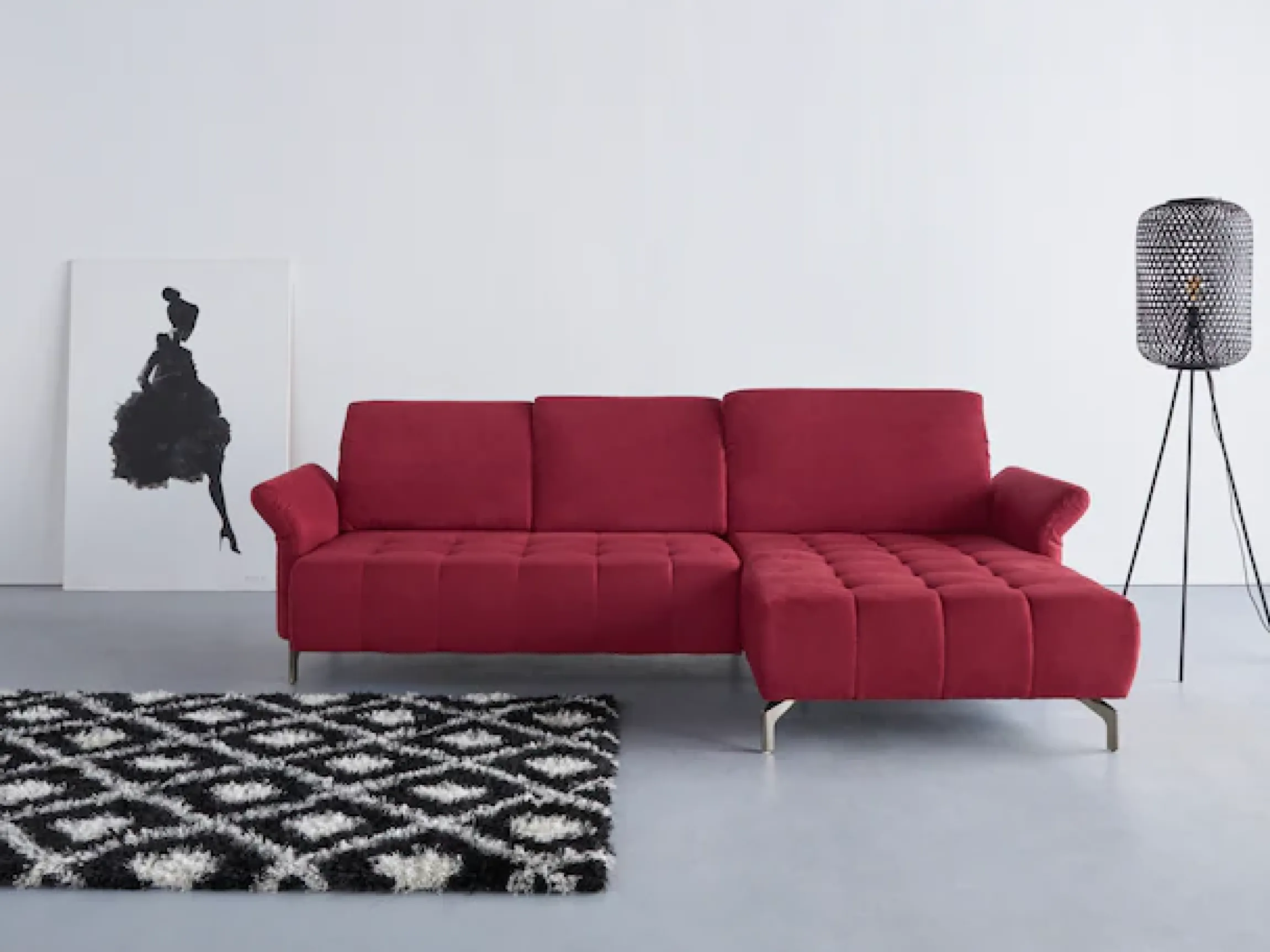 OTTO home Ecksofa »Fresh L-Form« Federkern, wahlweise Kopfteilverstellung und motorischer Vorziehsitz