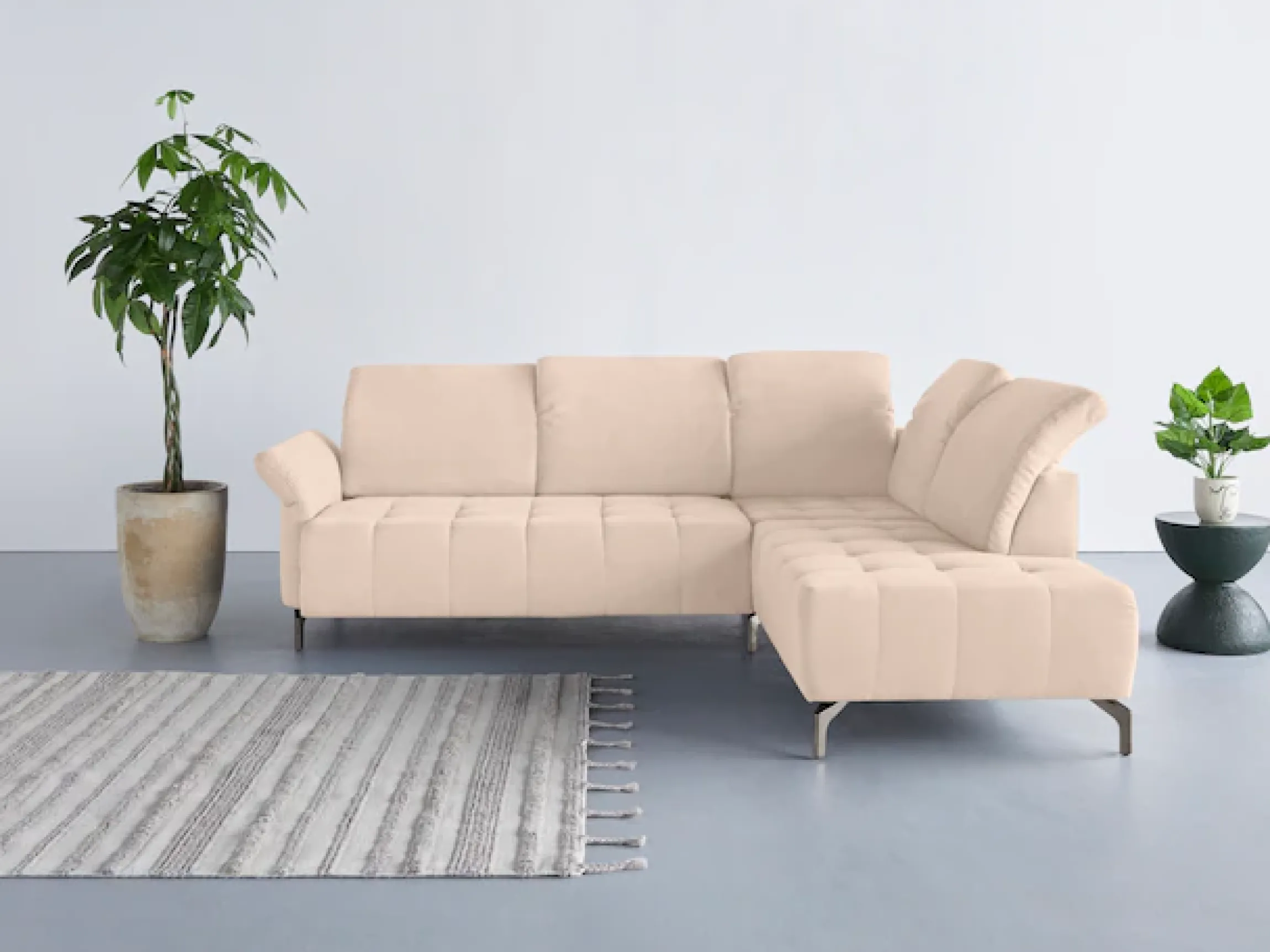 OTTO home Ecksofa »Fresh L-Form« Federkern, wahlweise Kopfteilverstellung und motorischer Vorziehsitz