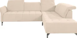 OTTO home Ecksofa »Fresh L-Form« Federkern, wahlweise Kopfteilverstellung und motorischer Vorziehsitz