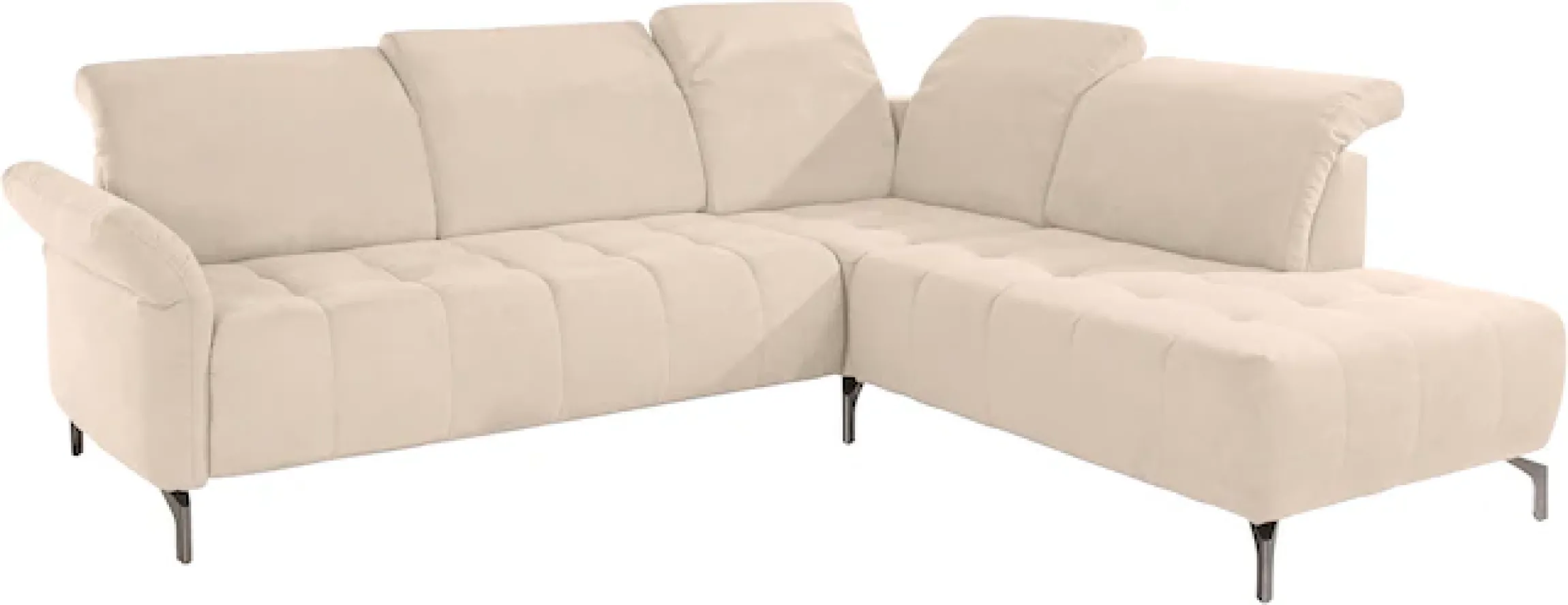 OTTO home Ecksofa »Fresh L-Form« Federkern, wahlweise Kopfteilverstellung und motorischer Vorziehsitz