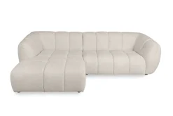 OTTO home Ecksofa »Gerron, Struktur-Chenille-Stoff mit Mélange-Effekt« Breite 271 cm, L-Form, vertikale Steppung, organische Rundungen