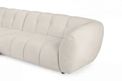 OTTO home Ecksofa »Gerron, Struktur-Chenille-Stoff mit Mélange-Effekt« Breite 271 cm, L-Form, vertikale Steppung, organische Rundungen