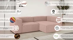 OTTO home Ecksofa »HAILY L-Form links/rechts, Modularsofa, Sitztiefe 70/130 cm« als Modul oder separat verwendbar, für individuelle Zusammenstellung