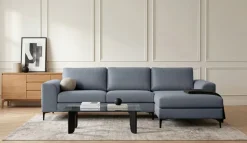 OTTO home Ecksofa »Henry, L-Form, Breite 294 cm« mit Metallbeinen, Wellenunterfederung, wasserabweisender Stoff