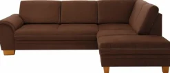 OTTO home Ecksofa »Husum L-Form« mit Sitztiefenverstellung, Federkern-Polsterung und Kontrastnaht