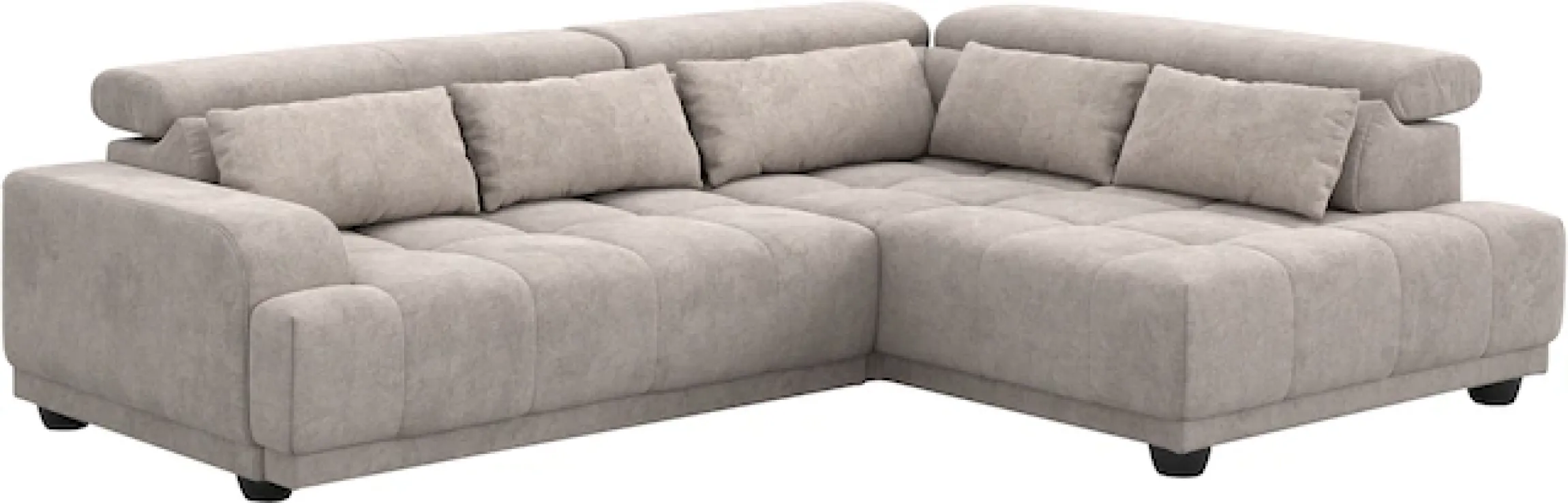 OTTO home Ecksofa »Jade L Form, Breite: 270 cm, mit Kopfteilverstellung & Nierenkissen« optional elektr. Sitztiefenverstellung