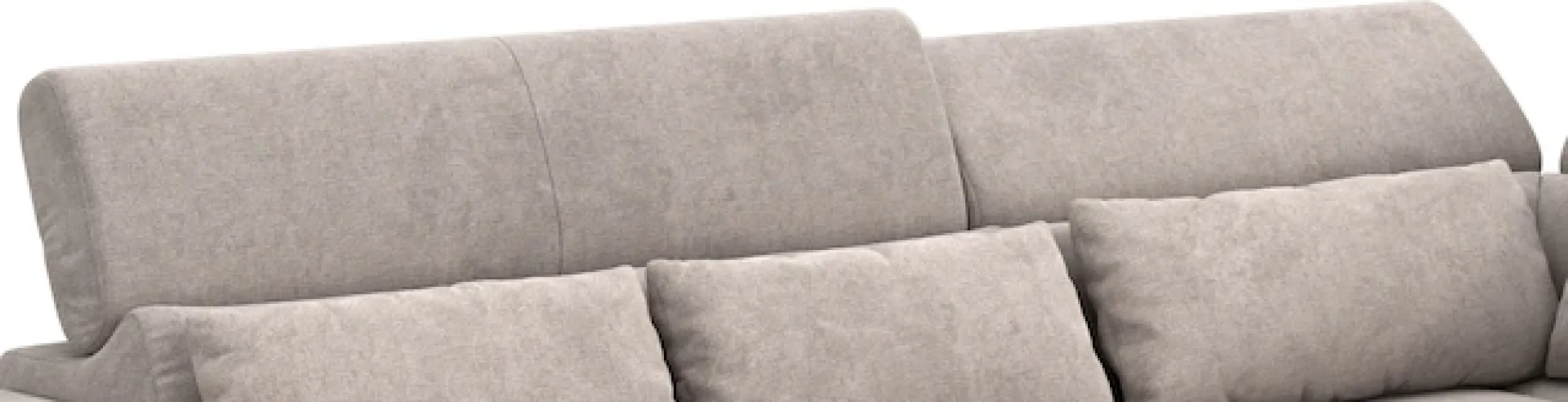 OTTO home Ecksofa »Jade L Form, Breite: 270 cm, mit Kopfteilverstellung & Nierenkissen« optional elektr. Sitztiefenverstellung