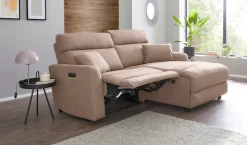 OTTO home Ecksofa »JENNA L-Form,209cm - OTTO. Verlässliche Qualität.« manuelle o. elektrische Relaxfunktion, USB A/C, Struktur fein.
