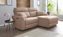 OTTO home Ecksofa »JENNA L-Form,209cm - OTTO. Verlässliche Qualität.« manuelle o. elektrische Relaxfunktion, USB A/C, Struktur fein.