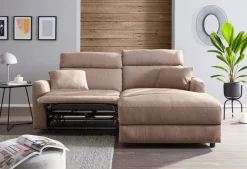 OTTO home Ecksofa »JENNA L-Form,209cm - OTTO. Verlässliche Qualität.« manuelle o. elektrische Relaxfunktion, USB A/C, Struktur fein.