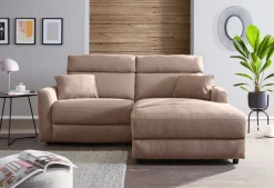 OTTO home Ecksofa »JENNA L-Form,209cm - OTTO. Verlässliche Qualität.« manuelle o. elektrische Relaxfunktion, USB A/C, Struktur fein.