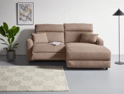 OTTO home Ecksofa »JENNA L-Form,209cm - OTTO. Verlässliche Qualität.« manuelle o. elektrische Relaxfunktion, USB A/C, Struktur fein.