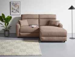 OTTO home Ecksofa »JENNA L-Form,209cm - OTTO. Verlässliche Qualität.« manuelle o. elektrische Relaxfunktion, USB A/C, Struktur fein.