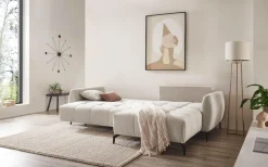 OTTO home Ecksofa »JINNIE Chenille, L-Form, Polsterecke m. Schlaffunktion« Recamiere links/rechts montierbar, als Webstoff oder Chenille-Stoff