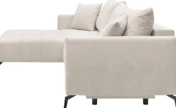 OTTO home Ecksofa »JINNIE Chenille, L-Form, Polsterecke m. Schlaffunktion« Recamiere links/rechts montierbar, als Webstoff oder Chenille-Stoff