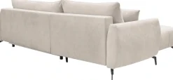 OTTO home Ecksofa »JINNIE Chenille, L-Form, Polsterecke m. Schlaffunktion« Recamiere links/rechts montierbar, als Webstoff oder Chenille-Stoff