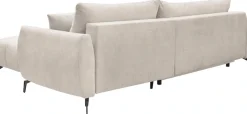 OTTO home Ecksofa »JINNIE Chenille, L-Form, Polsterecke m. Schlaffunktion« Recamiere links/rechts montierbar, als Webstoff oder Chenille-Stoff