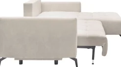 OTTO home Ecksofa »JINNIE Chenille, L-Form, Polsterecke m. Schlaffunktion« Recamiere links/rechts montierbar, als Webstoff oder Chenille-Stoff