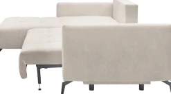 OTTO home Ecksofa »JINNIE Chenille, L-Form, Polsterecke m. Schlaffunktion« Recamiere links/rechts montierbar, als Webstoff oder Chenille-Stoff