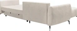 OTTO home Ecksofa »JINNIE Chenille, L-Form, Polsterecke m. Schlaffunktion« Recamiere links/rechts montierbar, als Webstoff oder Chenille-Stoff
