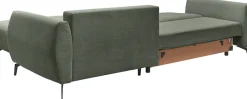OTTO home Ecksofa »JINNIE Webstoff, L-Form, Polsterecke m. Schlaffunktion« Recamiere links/rechts montierbar, als Webstoff oder Chenille-Stoff