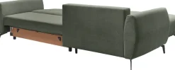 OTTO home Ecksofa »JINNIE Webstoff, L-Form, Polsterecke m. Schlaffunktion« Recamiere links/rechts montierbar, als Webstoff oder Chenille-Stoff