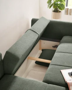 OTTO home Ecksofa »JINNIE Webstoff, L-Form, Polsterecke m. Schlaffunktion« Recamiere links/rechts montierbar, als Webstoff oder Chenille-Stoff