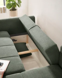 OTTO home Ecksofa »JINNIE Webstoff, L-Form, Polsterecke m. Schlaffunktion« Recamiere links/rechts montierbar, als Webstoff oder Chenille-Stoff