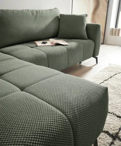OTTO home Ecksofa »JINNIE Webstoff, L-Form, Polsterecke m. Schlaffunktion« Recamiere links/rechts montierbar, als Webstoff oder Chenille-Stoff