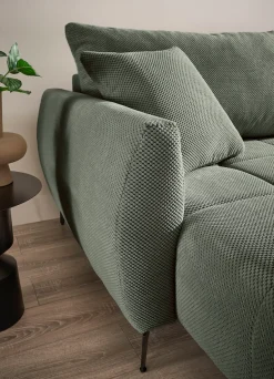 OTTO home Ecksofa »JINNIE Webstoff, L-Form, Polsterecke m. Schlaffunktion« Recamiere links/rechts montierbar, als Webstoff oder Chenille-Stoff