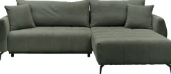 OTTO home Ecksofa »JINNIE Webstoff, L-Form, Polsterecke m. Schlaffunktion« Recamiere links/rechts montierbar, als Webstoff oder Chenille-Stoff