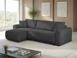 OTTO home Ecksofa »JONAA Cord L-Form, 241cm. OTTO. Verlässliche Qualität« Tonnentaschen-Federkern, Bettkasten, Schlafsofa (133/200)