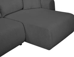 OTTO home Ecksofa »JONAA Cord L-Form, 241cm. OTTO. Verlässliche Qualität« Tonnentaschen-Federkern, Bettkasten, Schlafsofa (133/200)