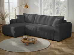 OTTO home Ecksofa »JONAA Cord L-Form, 241cm. OTTO. Verlässliche Qualität« Tonnentaschen-Federkern, Bettkasten, Schlafsofa (133/200)